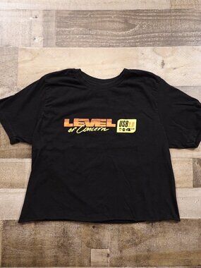 Twenty One Pilots Level of Concern Crop Top Women’s Medium Black Band Tee